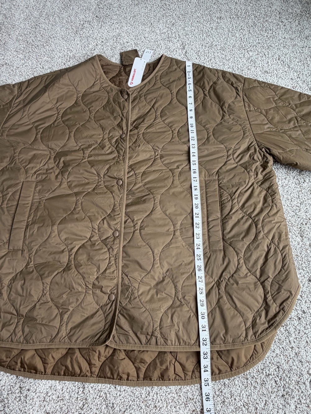 NWT Gap Primaloft Quilted Jacket XXL Tall Dried Moss Water Resistant Lightweight - Picture 9 of 10